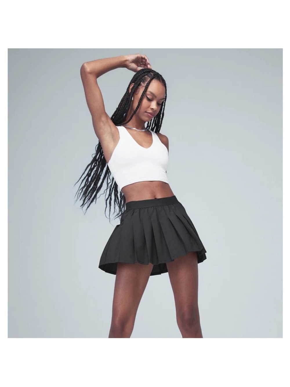 ALO Yoga Black Varsity Tennis Skirt NWT Size Small